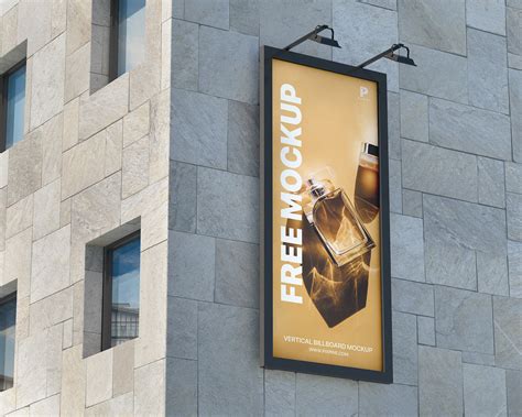 Free Outdoor Vertical Building Billboard Mockup :: Behance