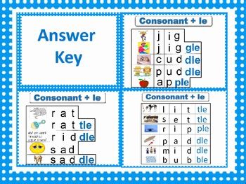 Consonant + le Syllables Word Work by Robyn's Nest of Teaching Tools