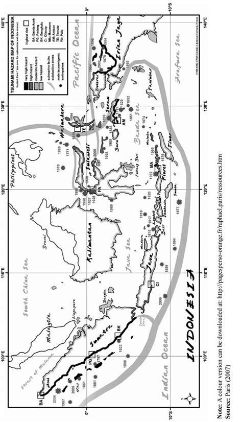 Tsunami hazard map of Indonesia (THMI) | Download Scientific Diagram