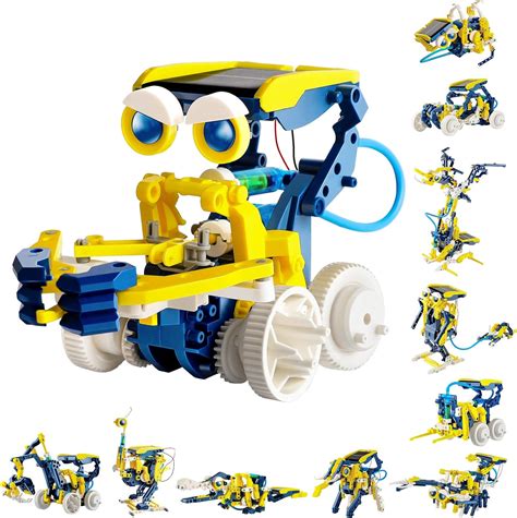 Sillbird STEM 12 in 1 Solar Robot Toys for Kids, 190 Pieces Solar and ...