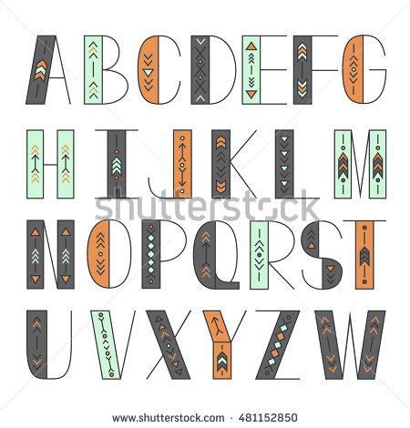 Latin alphabet vector, typography design. Set of latin letters. Poster with latin abc made in az ...