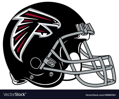 Black helmet of the atlanta falcons american Vector Image