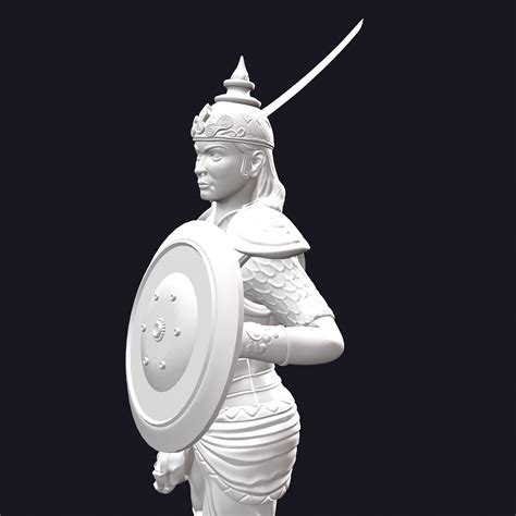 Rani Durgavati Statue 3D Print Sculpture 3D model 3D printable | CGTrader