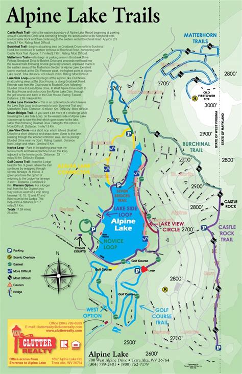 Alpine Lake Resort trail map, Alpine Lake Resort ski map, Alpine Lake ...