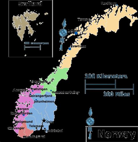 Norway Regions Map - Mapsof.Net