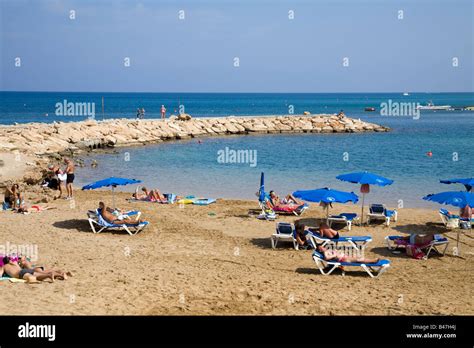 PERNERA BEACH NEAR PARALIMNI, PROTARAS, CYPRUS Stock Photo: 19836114 ...