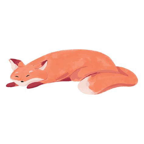 Sleeping Fox Watercolor 21635150 Vector Art at Vecteezy