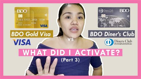 BDO Gold Visa vs BDO Diner's Club: What to activate? | Credit card ...