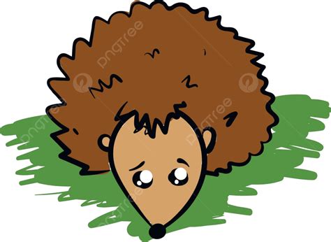 Vector Or Color Illustration Of A Sorrowful Hedgehog Emoji With A Brown ...
