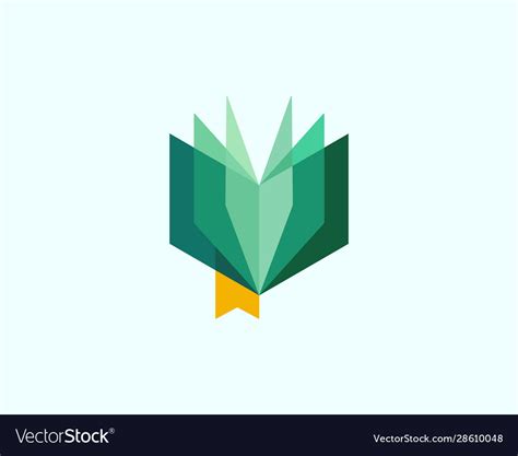 Abstract bright colorful open book modern minimal Vector Image