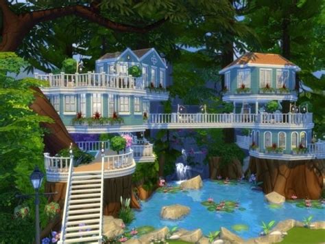 Image result for Sims 4 treehouse | Sims 4 houses, Sims 4, Sims