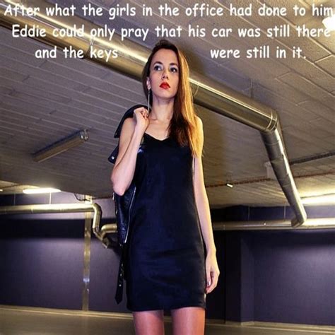 Hard TG Captions: Feminized by office girls Sissy TG Caption