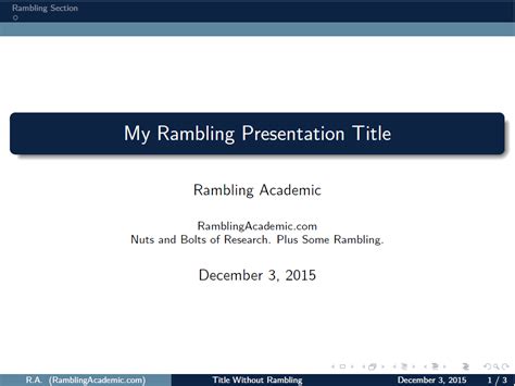 How to Quickly Change Beamer Colors – Rambling Academic