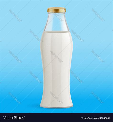 Bottle of milk Royalty Free Vector Image - VectorStock