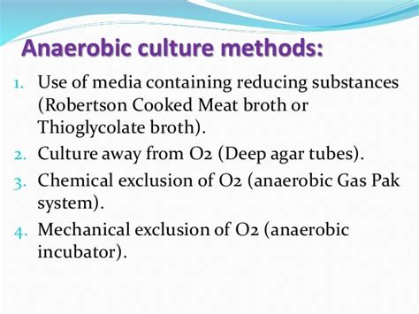 Anaerobic Culture Methods