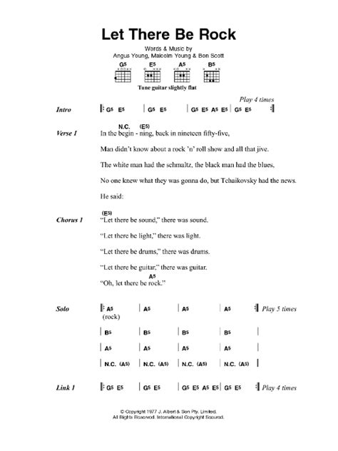 Let There Be Rock by AC/DC - Guitar Chords/Lyrics - Guitar Instructor