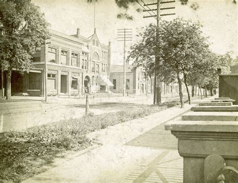 A shot of some of the buildings in downtown Marshall, Michigan, year ...