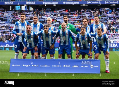 RCD Espanyol players during the Liga match between RCD Espanyol and RCD ...