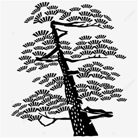 Pine Tree Black Silhouette, Pine Tree, Black, Silhouette PNG and Vector ...