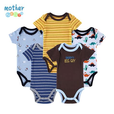 10 Style 5pcs/lot Baby Bodysuits Spring Babies Newborn Cotton Body Baby ...