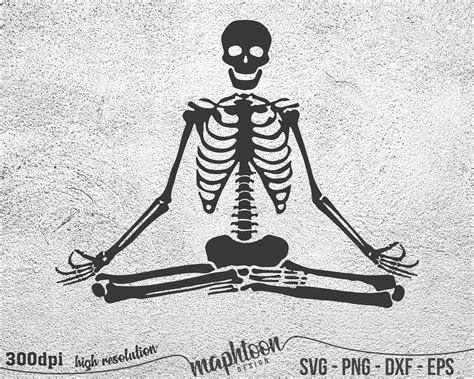 Yoga Skeleton Svg Hallowen Skeleton Svg Namaste Skeleton - Etsy UK