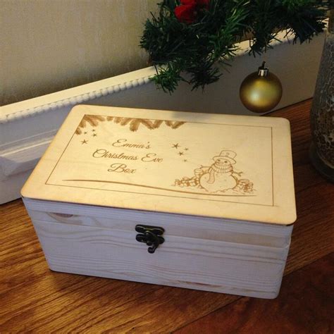 Customised Name Christmas Eve Box Natural Wooden Small Box - Etsy