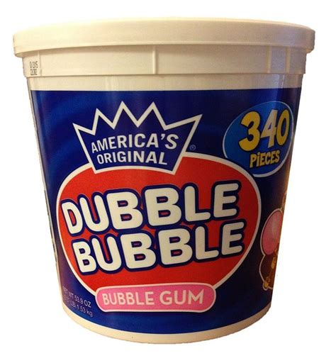 Amazon.com : Dubble Bubble Gum, 53.9 Ounce - 340 Count Bucket : Chewing Gum : Grocery & Gourmet ...