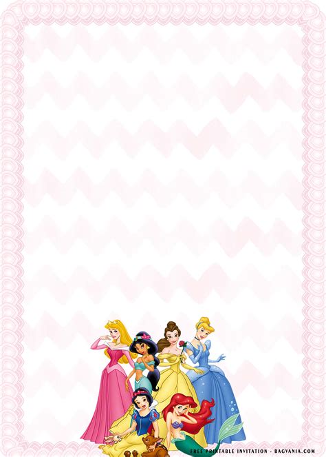 (FREE Printable) – Cute Disney Princess Birthday Invitation Templates | FREE Printable Birthday ...