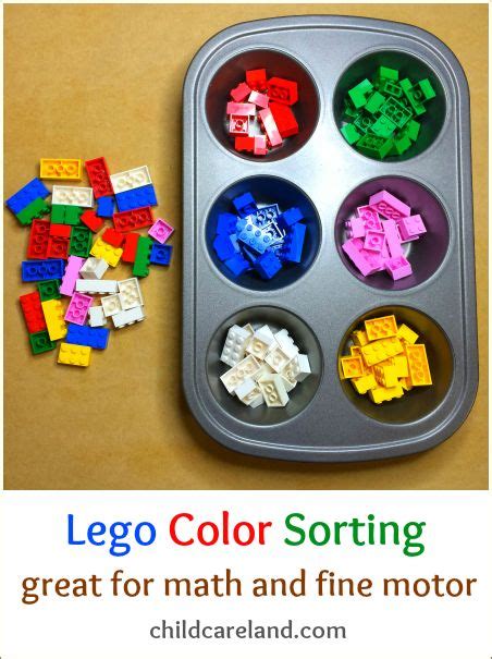 Lego Color Sorting ... we sorted the legos by color and then by size.