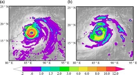 The 3 hr accumulated rainfall (in cm) for extremely severe cyclonic... | Download Scientific Diagram