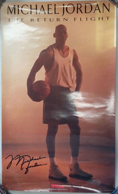 Vintage Gear: Michael Jordan "Return Flight" Wilson Basketball Poster ...