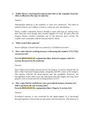 Understanding Anterograde Amnesia: Causes and Effects | Course Hero