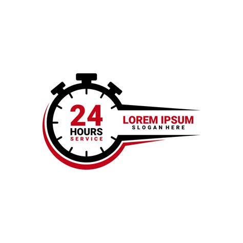 Twenty four hour service vector icon for your business. Logo element ...