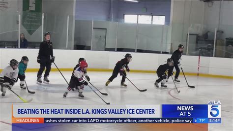 Southern Californians beating the heat at the LA Kings Valley Ice ...