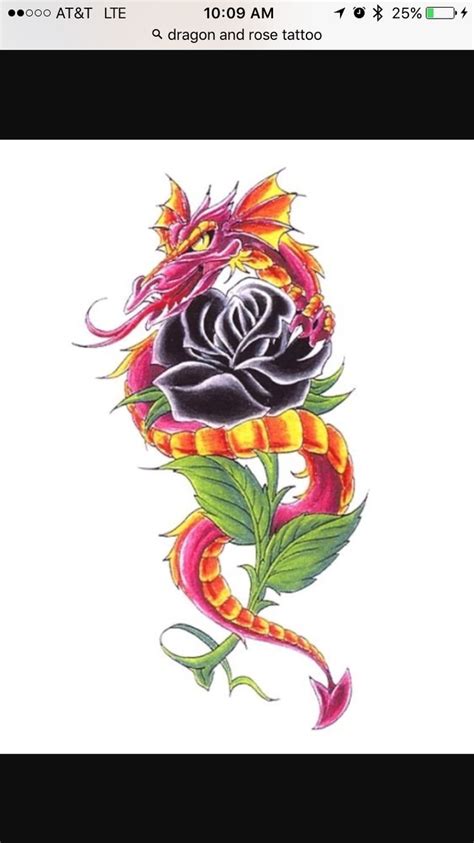 Dragon and roses | Dragon tattoo designs, Black rose tattoos, Dragon tattoo