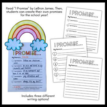 "I Promise" by LeBron James Writing Activity by Create With Miss D