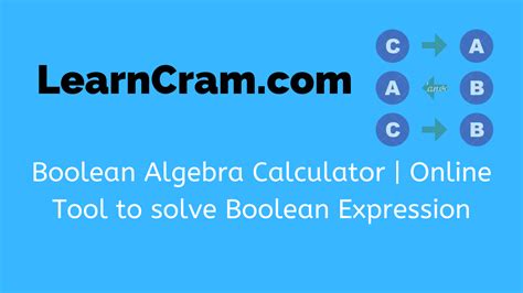 Boolean Algebra Calculator | Online Tool to solve Boolean Expression – Learn Cram