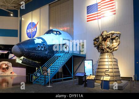 NASA Space center Houston Texas USA 73200 Nasa Horizontal Saturn V engines on low loader US Flag ...