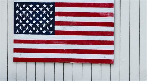 American Flag On White Fence Free Stock Photo - Public Domain Pictures