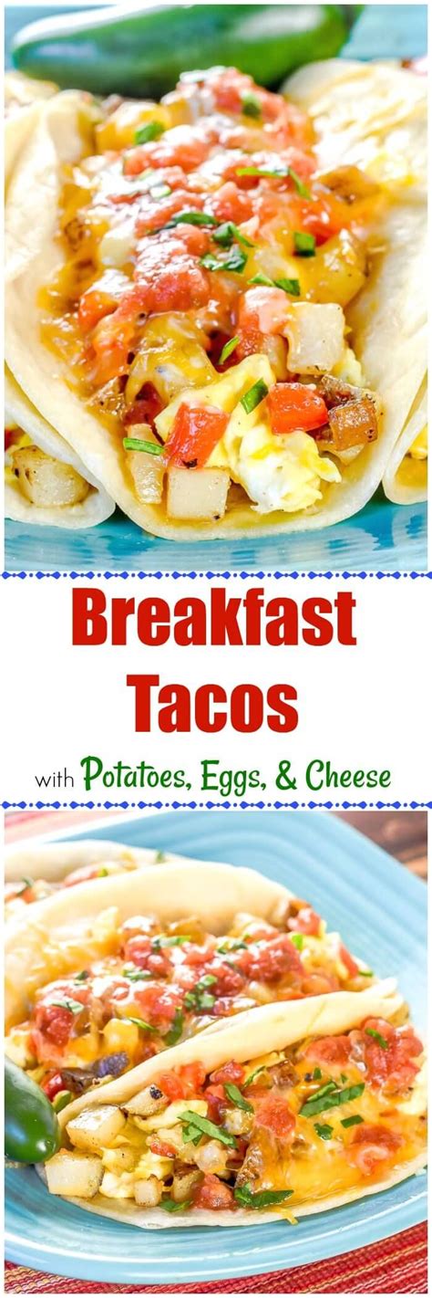 This Breakfast Taco ain't no Taco Bell Breakfast. It's way better! These Breakfast Tacos with ...