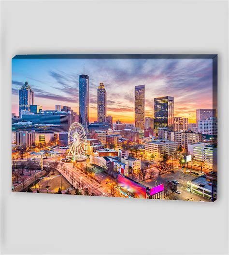 Atlanta Georgia USA Downtown Skyline Canvas Wall Art Canvas | Etsy