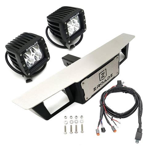 Universal Hitch Step LED Kit with (2) 3 Inch LED Pod Lights, 2 Inch ...