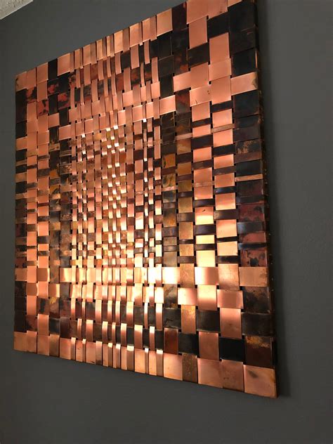 Copper Wall Decor, Metal Wall Art, Copper Weave Wall Art,handmade Wall ...