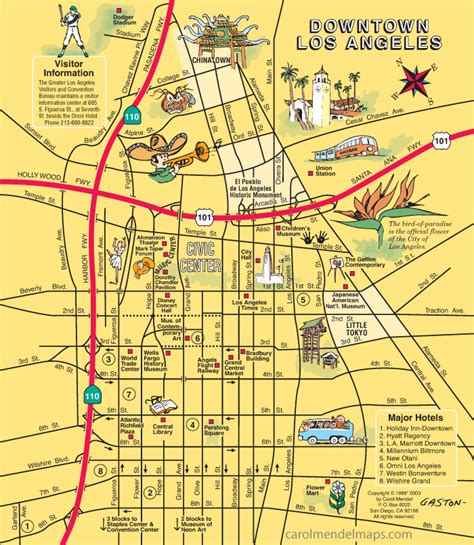 Los Angeles Map Of Attractions - Map