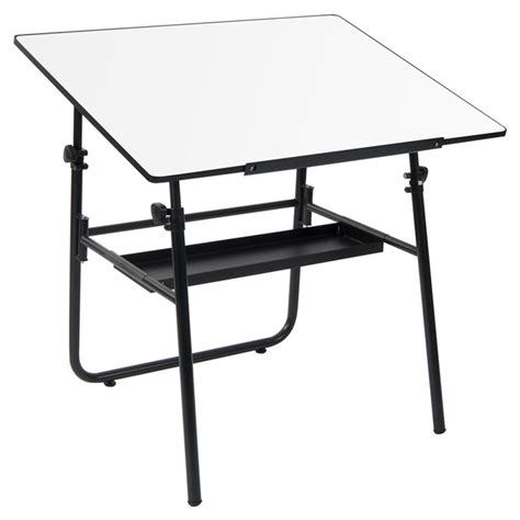 Departments - Studio Designs Ultima Fold-Away Portable Drafting Table With Shelf Black