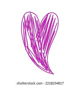 Heart Sketch Love Symbol Pencil Drawing Stock Vector (Royalty Free ...