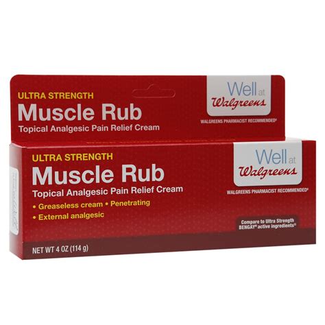 Walgreens Muscle Rub Pain Relief Cream | Walgreens