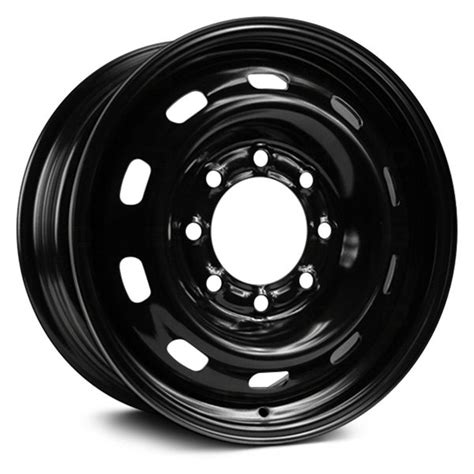 RT® 17" STEEL WHEEL 8 LUG Wheels - Black Rims