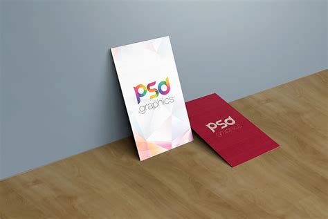 Vertical Business Card Mockup Free PSD | PSD Graphics