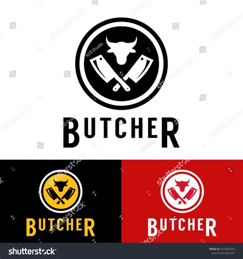 Butcher Shop Logo Template Logo Butcher Stock Vector (Royalty Free ...